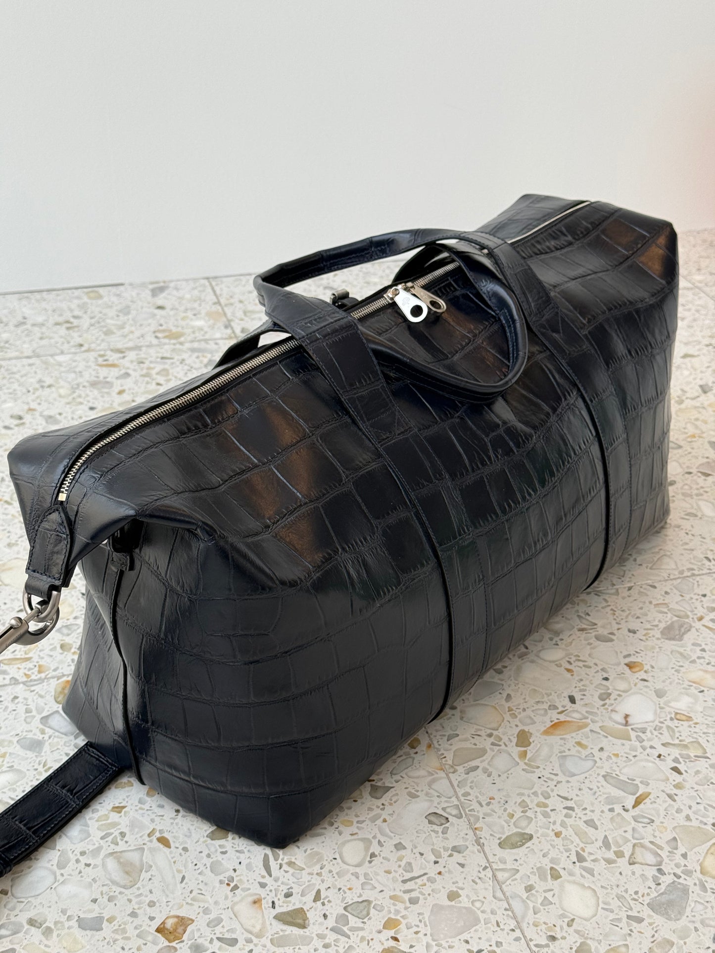Mulberry Croc Embrossed Leather Heritage Clipper