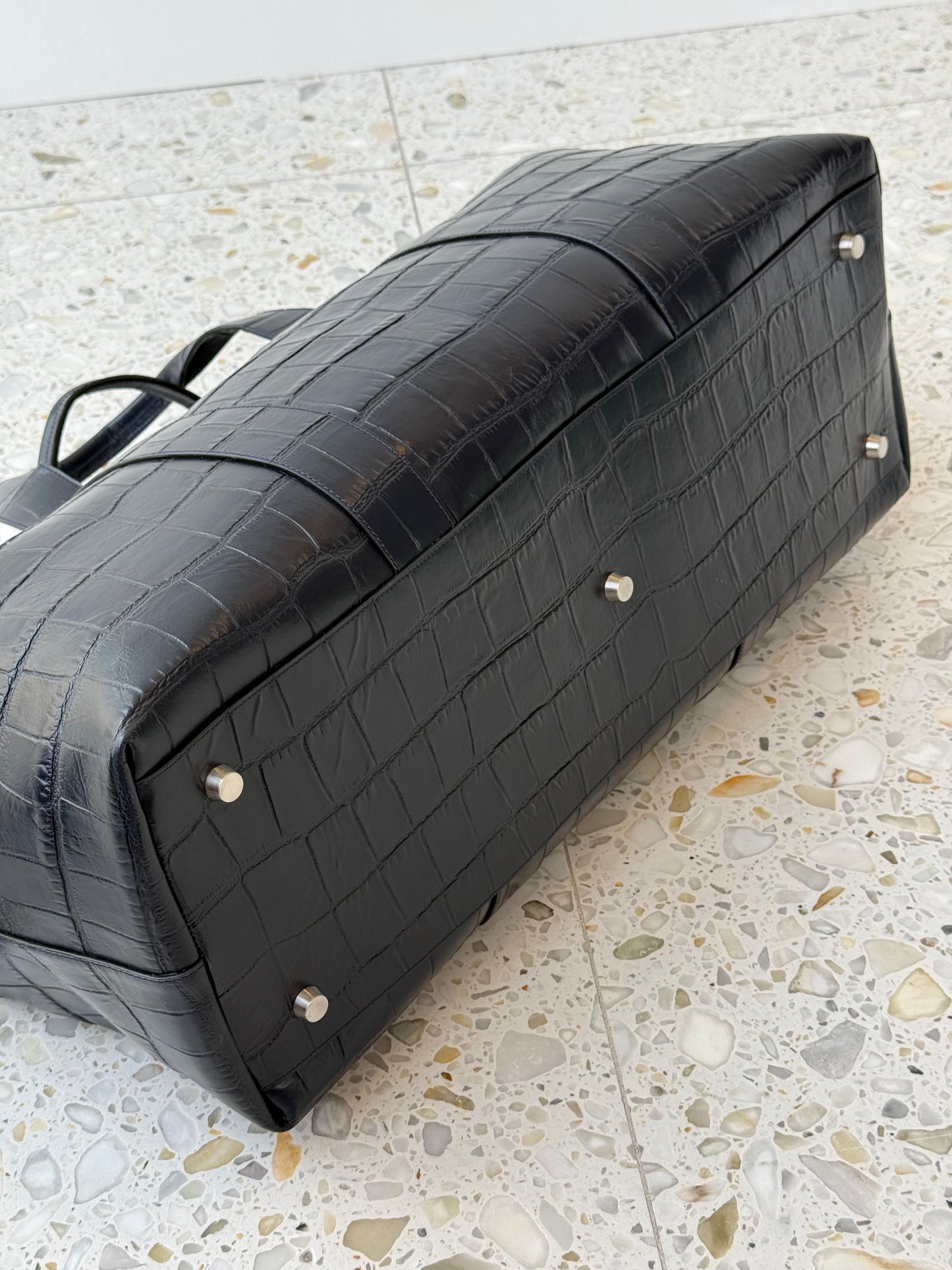 Mulberry Croc Embrossed Leather Heritage Clipper