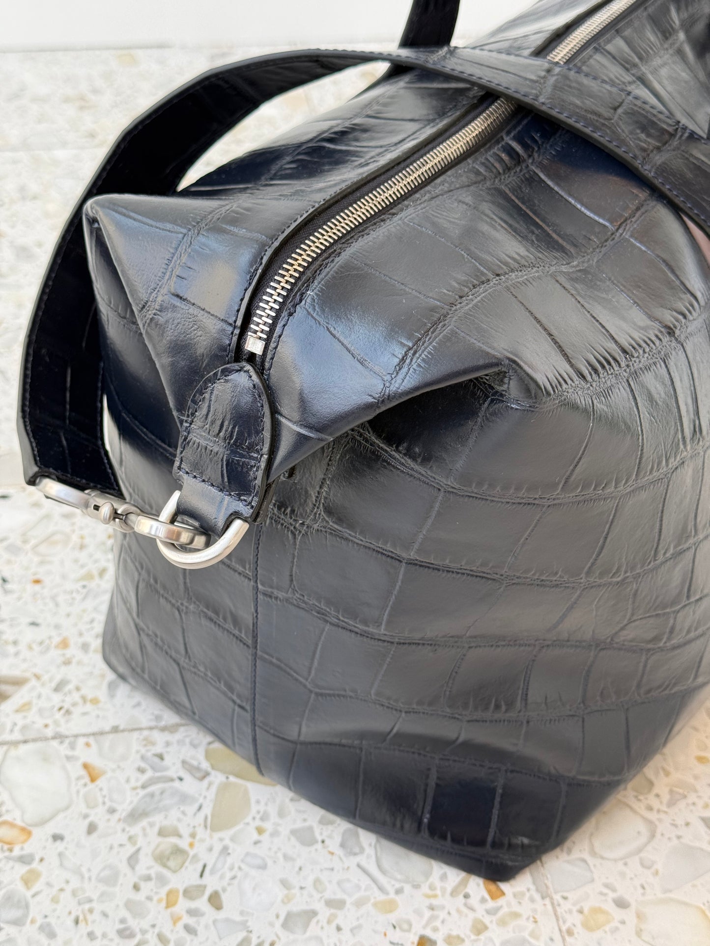 Mulberry Croc Embrossed Leather Heritage Clipper