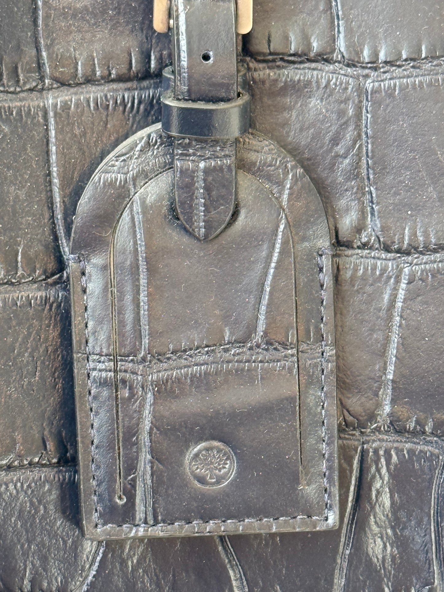Mulberry Croc Embrossed Leather Heritage Clipper