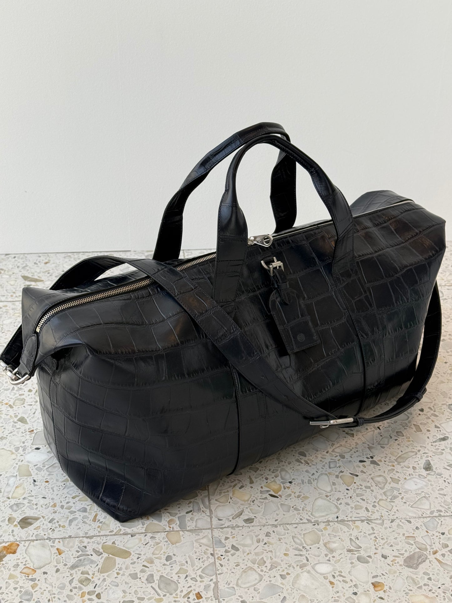 Mulberry Croc Embrossed Leather Heritage Clipper
